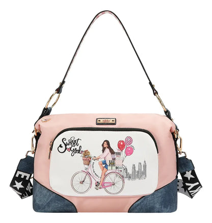 Bolsa Estampada De Hombro Sweet Girl Nikky By Nicole Lee