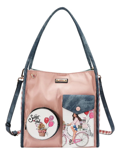 Set 2 Pz Bolsa Hobo Y Crossbody Sweet Girl Nikky By Nl