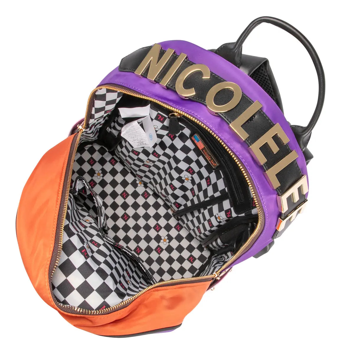 Mochila Nicole Lee Nylon Bolsa Extra Print Nail Polish Ss25