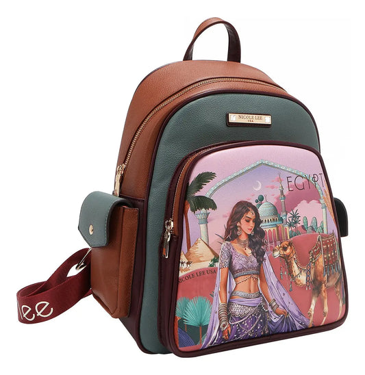 Set 3 Pzas. Mochila, Crossbody y Cartera Nicole Lee – Queen Cleopatra