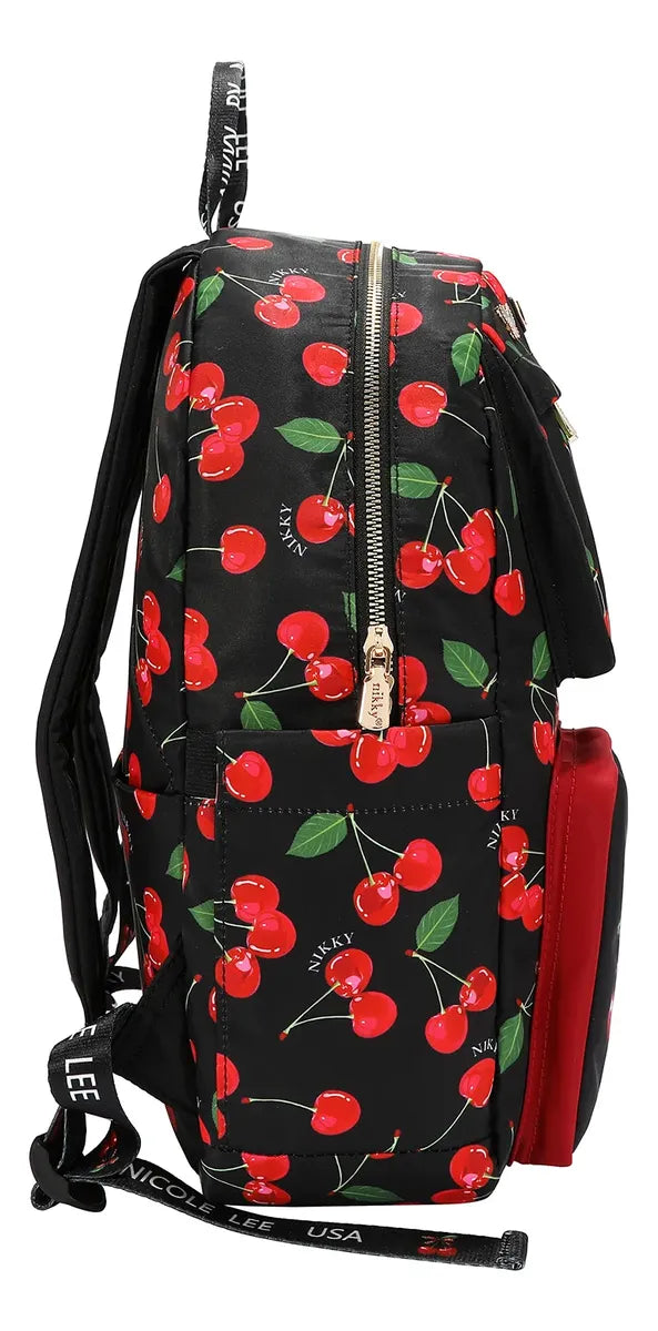 Mochila Grande Cherry Lips Nikky By Nicole Lee