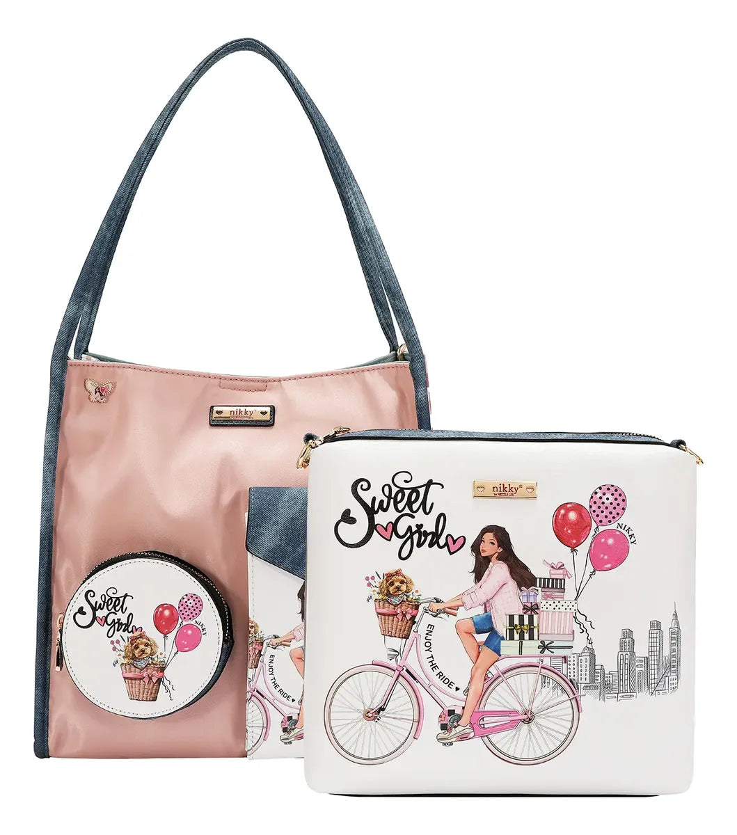 Set 2 Pz Bolsa Hobo Y Crossbody Sweet Girl Nikky By Nl