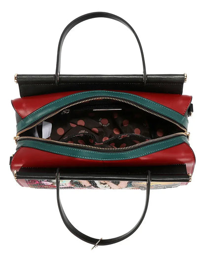 Bolsa Cuadrada Nicole Lee Print Sabina Imagines Ss26 Negro