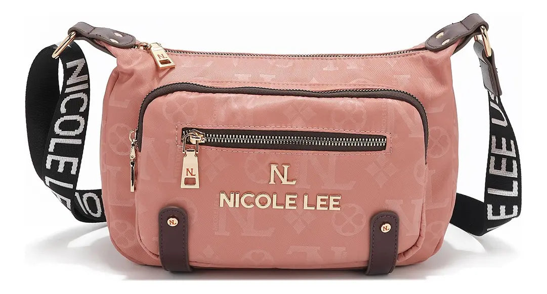 Bolsa de Hombro Margot Monograma de Nicole Lee (rosa)