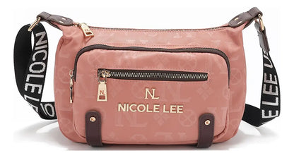 Bolsa de Hombro Margot Monograma de Nicole Lee (rosa)