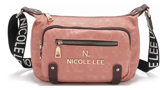 Bolsa de Hombro Margot Monograma de Nicole Lee (rosa)