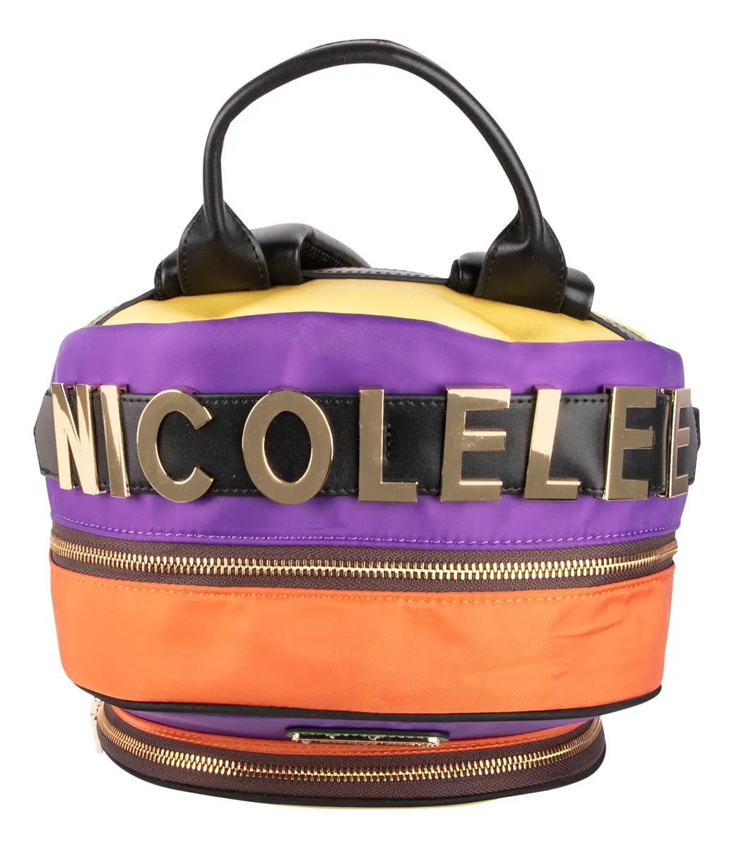 Mochila Nicole Lee Nylon Bolsa Extra Print Nail Polish Ss25