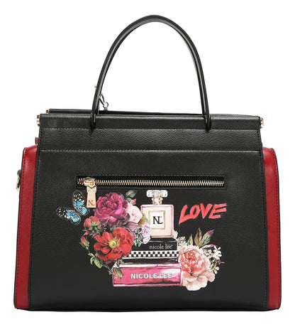 Bolsa Cuadrada Nicole Lee Print Sabina Imagines Ss26 Negro