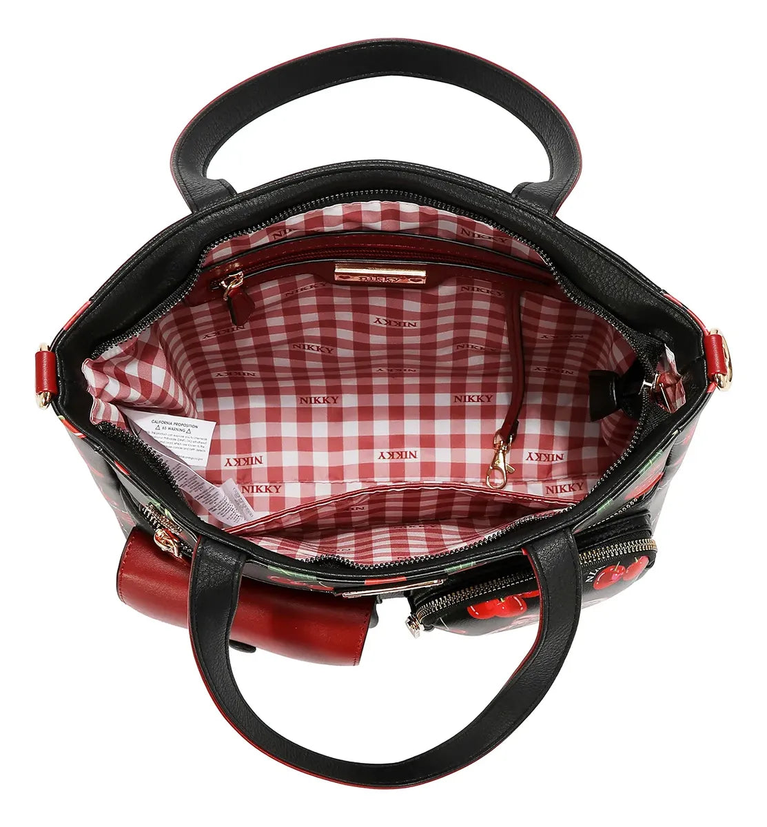 Bolso Con Compartimentos Frontales Cherry Lips Nikky