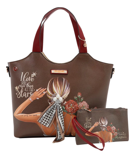Bolsa Tote Con Bolsillo Nicole Lee Pedreria Blind Date