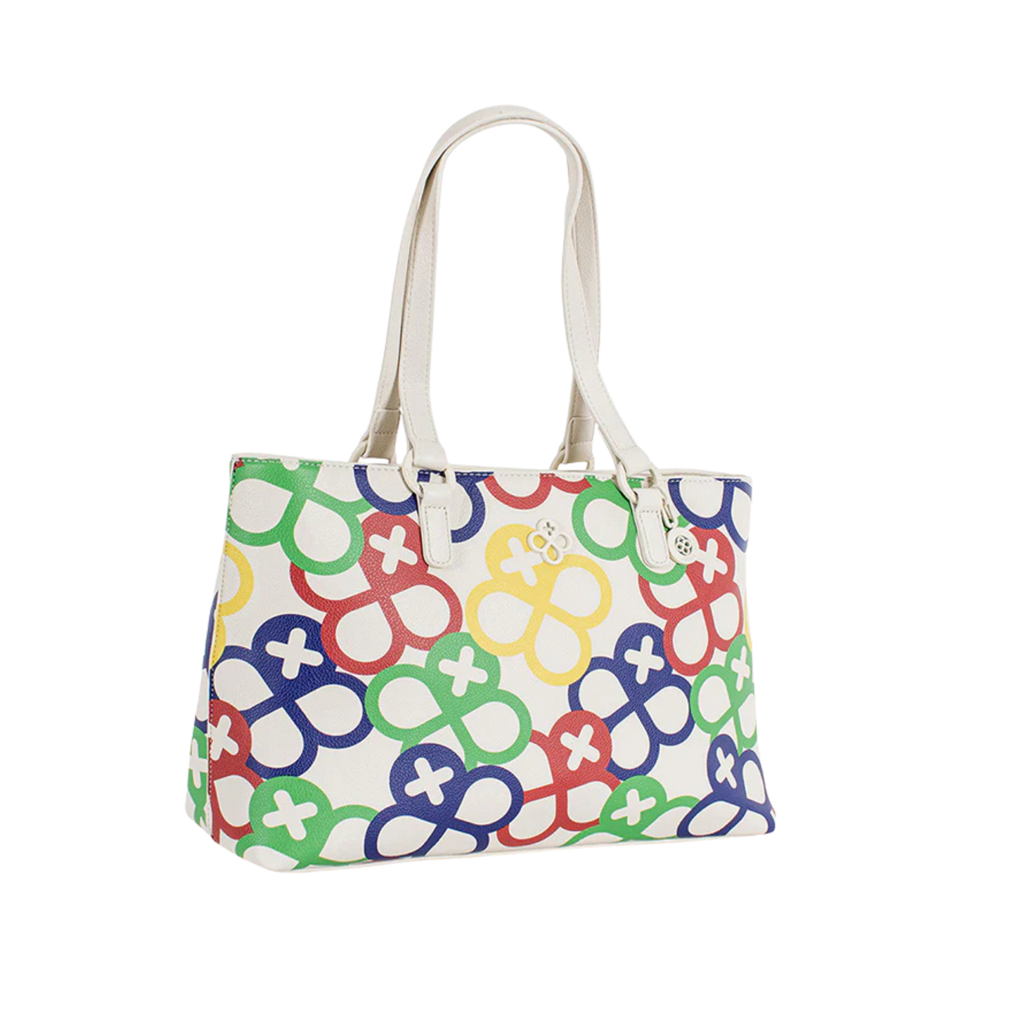 Bolsa Tote Estampada JI 2764 By Jaime Ibiza Acabado Níquel Diseño Multicolor