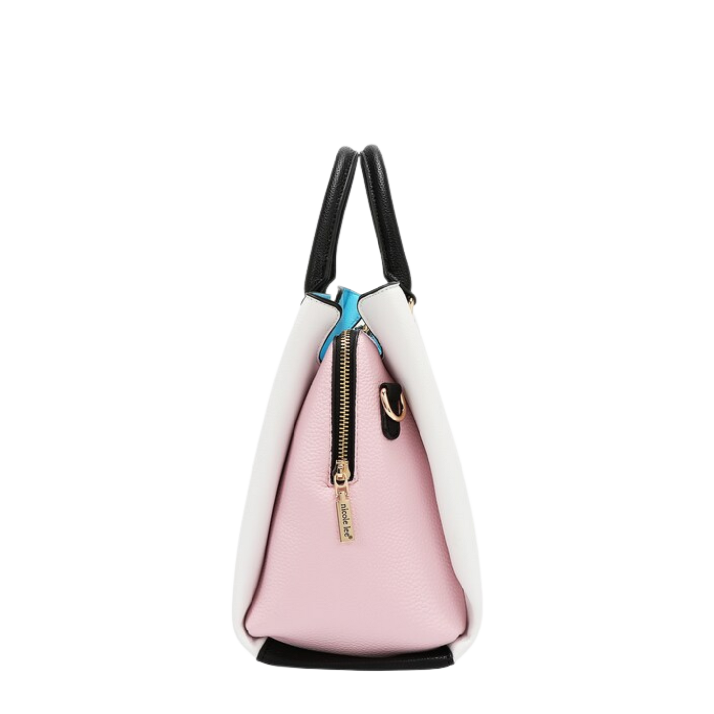Bolsa Cuadrada Estampada Pitufos By Nicole Lee Fw25 Acabado De Los Herrajes Níquel Color Smurfs Correa De Hombro Negro Diseño De La Tela Smurfs