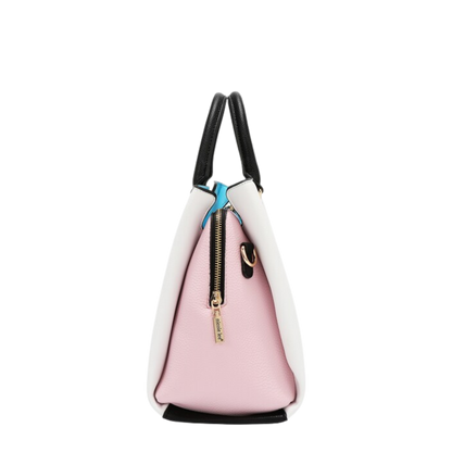 Bolsa Cuadrada Estampada Pitufos By Nicole Lee Fw25 Acabado De Los Herrajes Níquel Color Smurfs Correa De Hombro Negro Diseño De La Tela Smurfs
