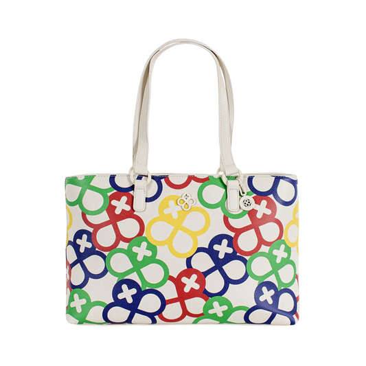 Bolsa Tote Estampada JI 2764 By Jaime Ibiza Acabado Níquel Diseño Multicolor