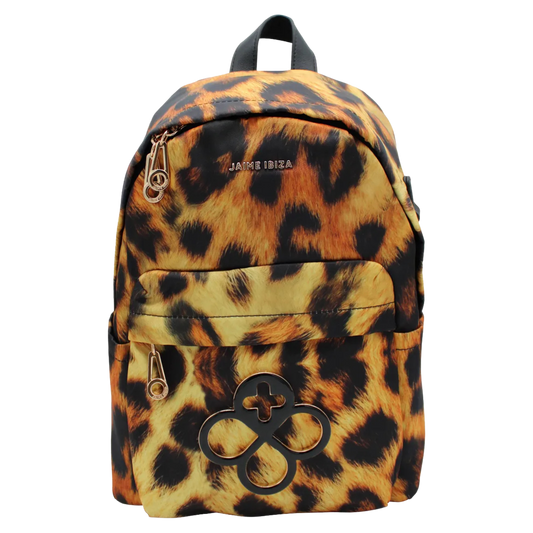 Mochila JI 2297 Jaime Ibiza – Leopardo Atrevido en Piel Vegana, Compacta y Urbana