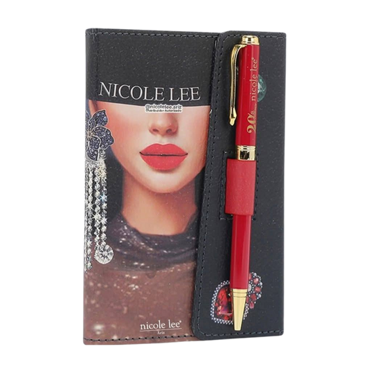 Planeador de Bolsillo Nicole Lee NT7839 Samantha la Belleza | Con Pluma y Cierre Magnético