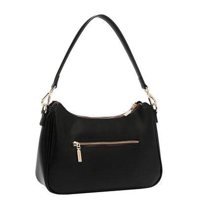 Bolsa Shoulder Nicole Lee En Corte Láser Y Pedrería Fw25 Acabado De Los Herrajes Níquel