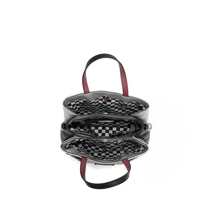 BOLSA CUADRADA ESTAMPADA CON TRIPLE COMPARTIMENTO URBAN COFFEE DREAM