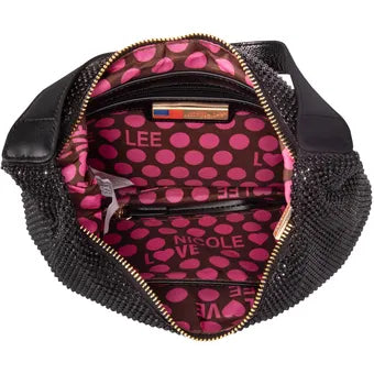 Bolsa Hobo Nicole Lee Celestia de fiesta - Negro